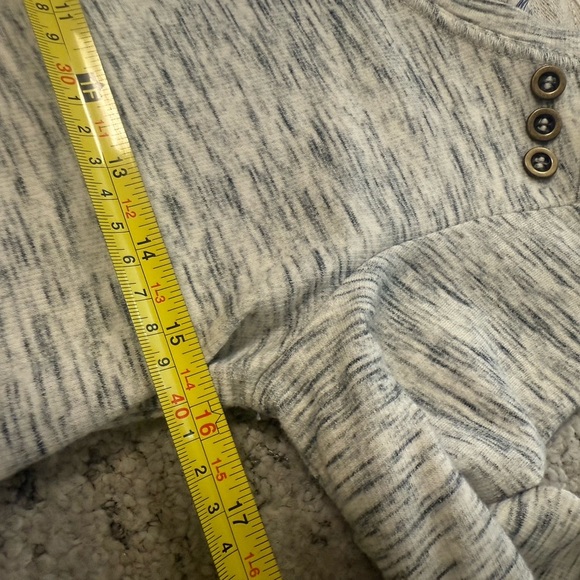 Saturday Sunday (Anthropologie) XS mint EUC cond Elegant Heathered Top w denim - Picture 13 of 14